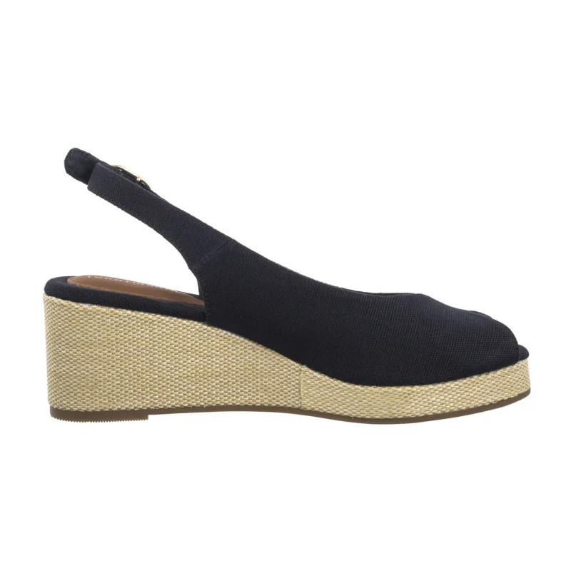 Tommy Hilfiger Flag Mid Wedge Espad Slingback Space Blue FW0FW08595 DW6 (TH1328-b) kingad