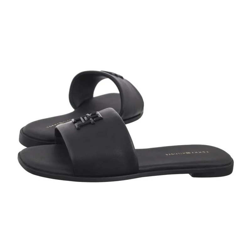 Tommy Hilfiger TH Logo Hardware Leather Mule Black FW0FW08806 BDS (TH1320-b) Naiste kingad/klappide klapid