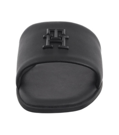 Tommy Hilfiger TH Logo Hardware Leather Mule Black FW0FW08806 BDS (TH1320-b) Moteriški batai/šlepetės