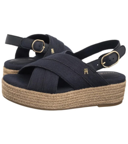 Tommy Hilfiger Denim Espadrille Platform Sandal Space Blue FW0FW08669 DW6 (TH1333-b) bateliai