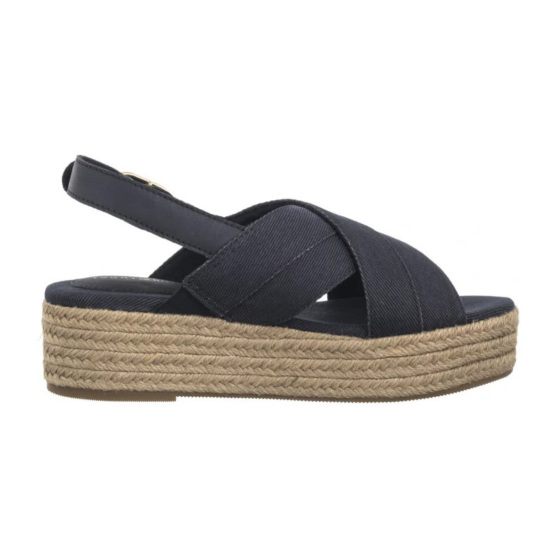 Tommy Hilfiger Denim Espadrille Platform Sandal Space Blue FW0FW08669 DW6 (TH1333-b) kurpes