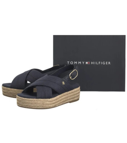 Tommy Hilfiger Denim Espadrille Platform Sandal Space Blue FW0FW08669 DW6 (TH1333-b) kurpes