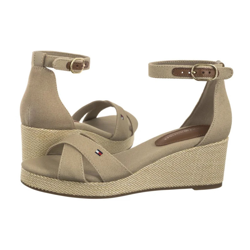 Tommy Hilfiger Flag Criss-Cros Mid Wedge Espad Horseradish FW0FW08481 ACC (TH1337-a) kurpes