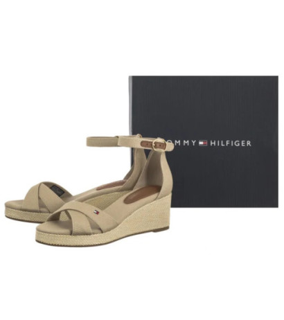 Tommy Hilfiger Flag Criss-Cros Mid Wedge Espad Horseradish FW0FW08481 ACC (TH1337-a) shoes