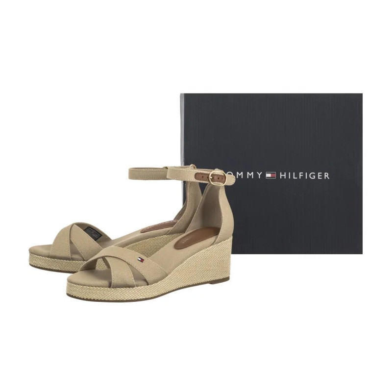 Tommy Hilfiger Flag Criss-Cros Mid Wedge Espad Horseradish FW0FW08481 ACC (TH1337-a) kurpes