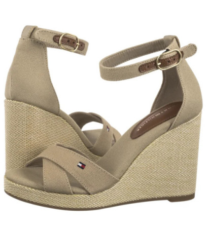 Tommy Hilfiger Flag High Wedge Espad Crisscross Horseradish FW0FW08661 ACC (TH1329-b) batai