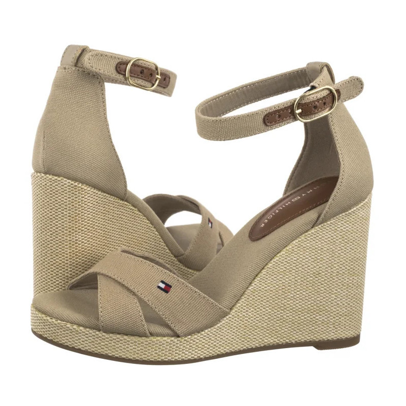 Tommy Hilfiger Flag High Wedge Espad Crisscross Horseradish FW0FW08661 ACC (TH1329-b) batai