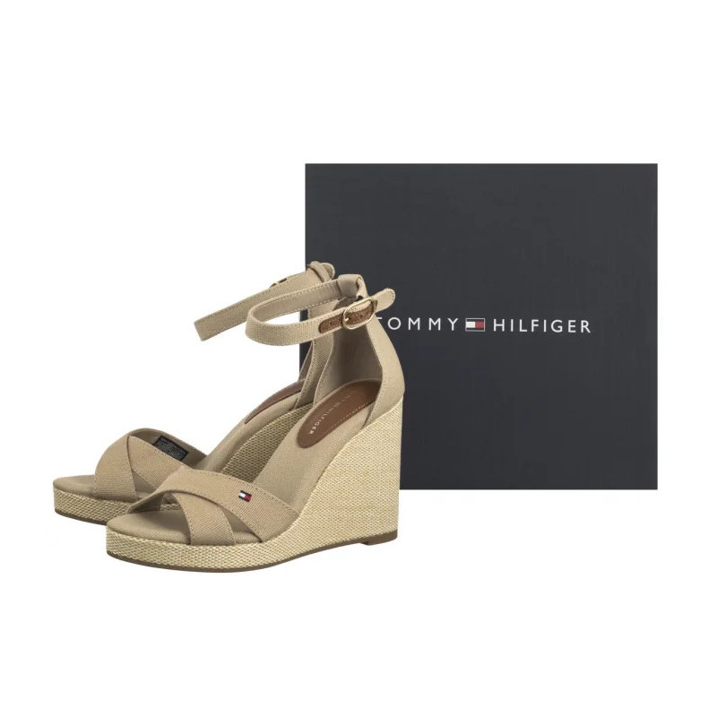 Tommy Hilfiger Flag High Wedge Espad Crisscross Horseradish FW0FW08661 ACC (TH1329-b) kurpes