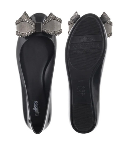 Melissa Sweet Love VIII AD 33885 AO323 Black/Metallic Dark Grey (ML348-b) ballerinas
