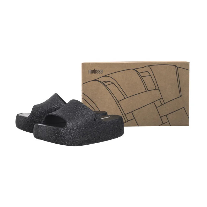 Melissa Free Platform Slide Gl 36126/BF580 Glitter Black (ML354-b) bateliai