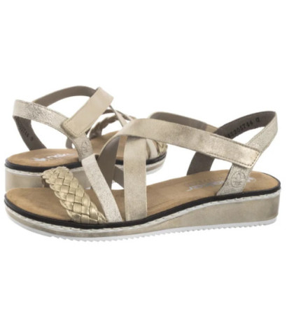 Rieker Złote V3663-90 Gold (RI253-a) kurpes