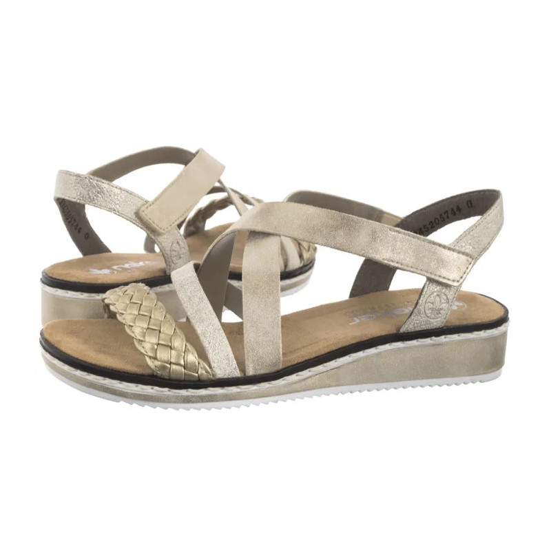 Rieker Złote V3663-90 Gold (RI253-a) kurpes