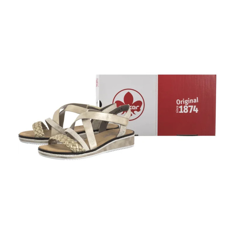 Rieker Złote V3663-90 Gold (RI253-a) kurpes