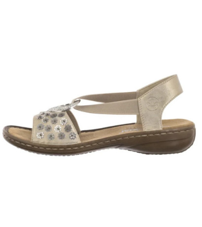 Rieker Platynowe 608B5-90 Metallic (RI260-a) sandalai