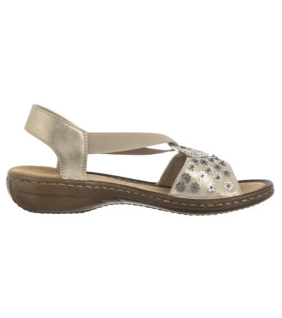 Rieker Platynowe 608B5-90 Metallic (RI260-a) sandals