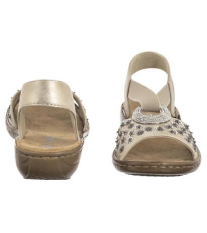 Rieker Platynowe 608B5-90 Metallic (RI260-a) sandalai