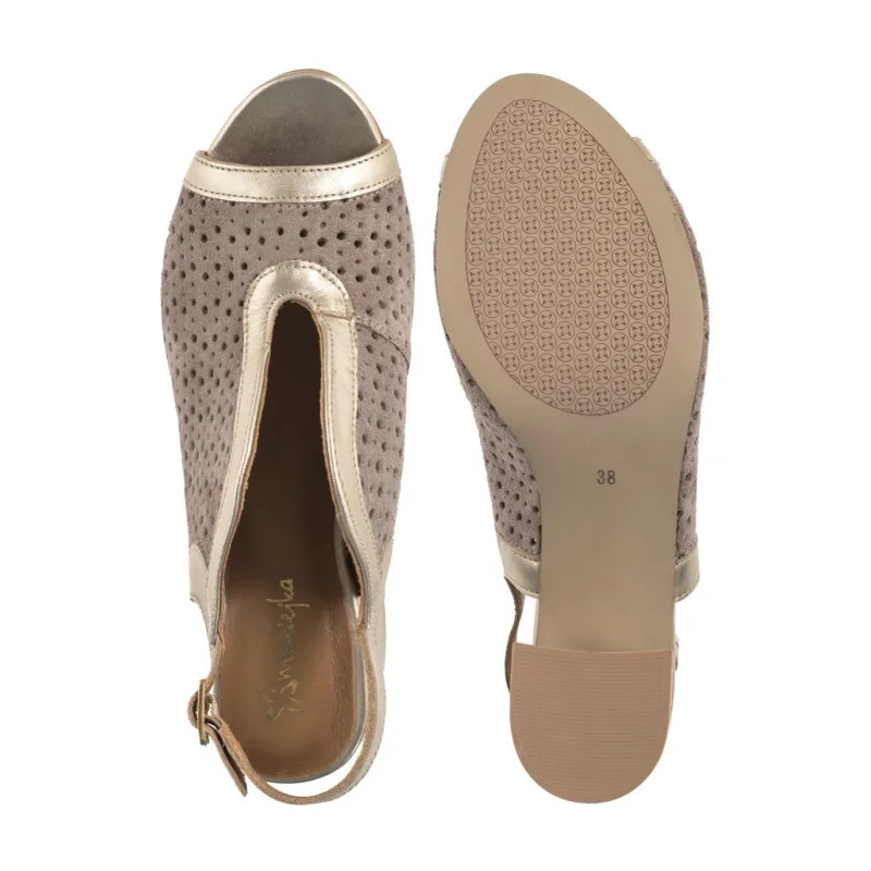 Maciejka Beżowe+Złote 06920-04/00-1 (MA1340-a) shoes