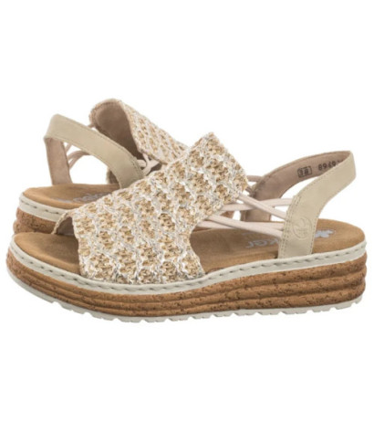 Rieker Beżowe 62741-60 Beige (RI256-b) kingad