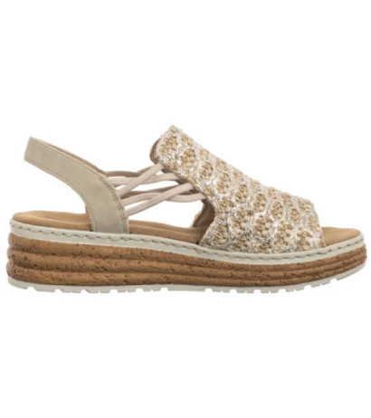 Rieker Beżowe 62741-60 Beige (RI256-b) kurpes
