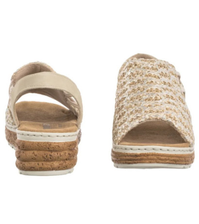 Rieker Beżowe 62741-60 Beige (RI256-b) kurpes