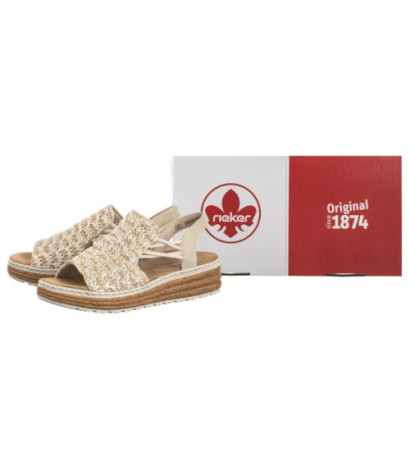 Rieker Beżowe 62741-60 Beige (RI256-b) kurpes