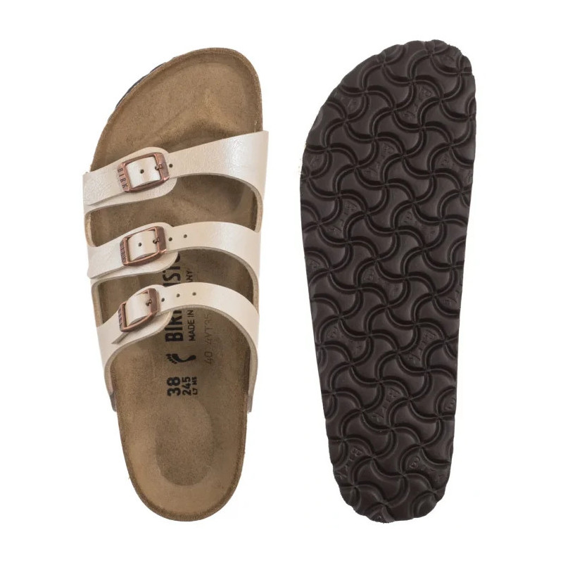 Birkenstock Florida Bs Graceful Pearl White 1029818 (BK299-b) Moteriški batai/šlepetės