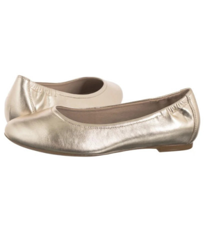 Caprice Złote 9-22111-44 978 Lt.Gold Metal (CP440-a) ballerinas