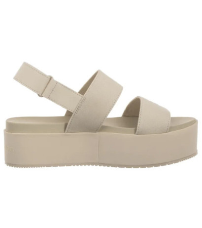 Calvin Klein Flatform Sandal Sling In Triple Turtle Dove YW0YW01788 AEO (CK652-a) bateliai