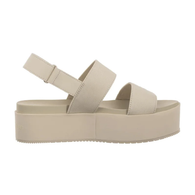 Calvin Klein Flatform Sandal Sling In Triple Turtle Dove YW0YW01788 AEO (CK652-a) kingad