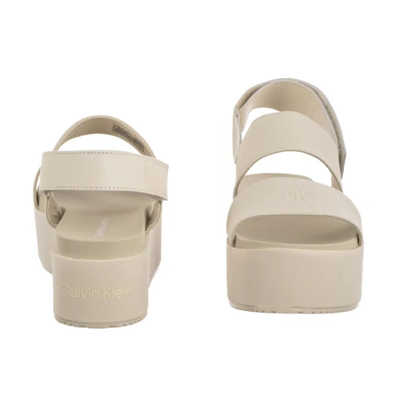 Calvin Klein Flatform Sandal Sling In Triple Turtle Dove YW0YW01788 AEO (CK652-a) kurpes