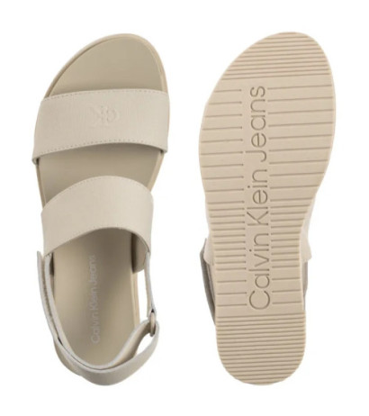 Calvin Klein Flatform Sandal Sling In Triple Turtle Dove YW0YW01788 AEO (CK652-a) kingad