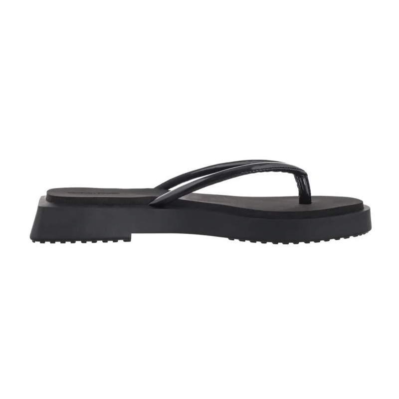 Calvin Klein Sq Low Wedge Sandal Stitch Triple Black YW0YW01716 0GJ (CK653-a) apavi