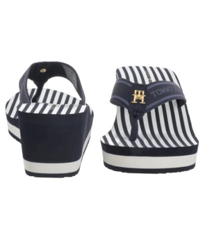 Tommy Hilfiger TH Stripes Wedge Beach Sandal Space Blue FW0FW08521 DW6 (TH1339-a) batai