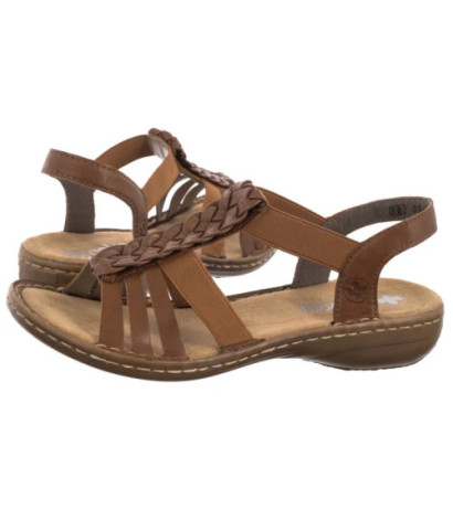 Rieker Brązowe 60809-24 Brown (RI262-a) sandales