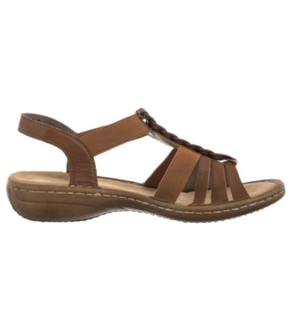 Rieker Brązowe 60809-24 Brown (RI262-a) sandalai