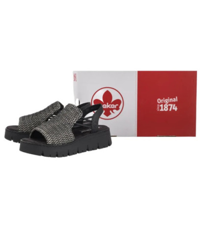 Rieker Czarne V1051-00 Black (RI265-a) kurpes