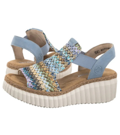 Rieker Niebieskie 69172-91 Multi (RI268-a) kurpes