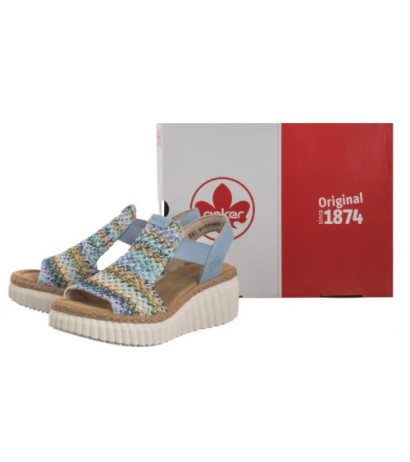 Rieker Niebieskie 69172-91 Multi (RI268-a) kurpes