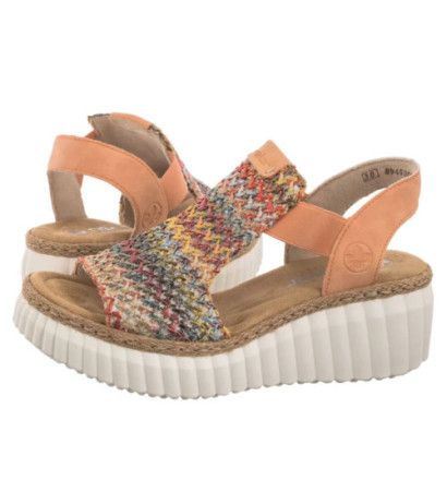 Rieker Pomarańczowe 69172-92 Multi (RI268-b) kingad