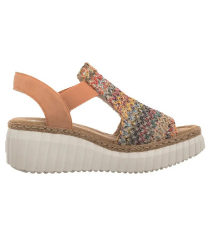 Rieker Pomarańczowe 69172-92 Multi (RI268-b) kurpes