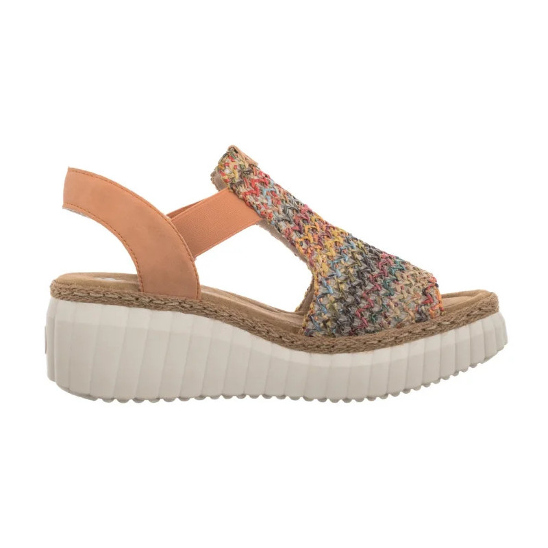 Rieker Pomarańczowe 69172-92 Multi (RI268-b) kurpes