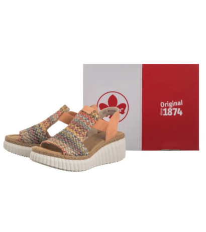 Rieker Pomarańczowe 69172-92 Multi (RI268-b) shoes