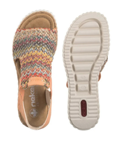 Rieker Pomarańczowe 69172-92 Multi (RI268-b) shoes