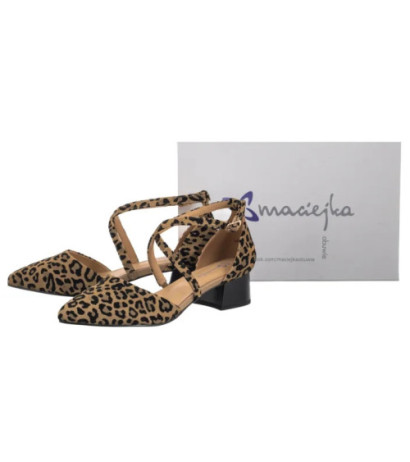 Maciejka Beżowe w Panterkę K6807-43/00-1 (MA1350-a) kurpes