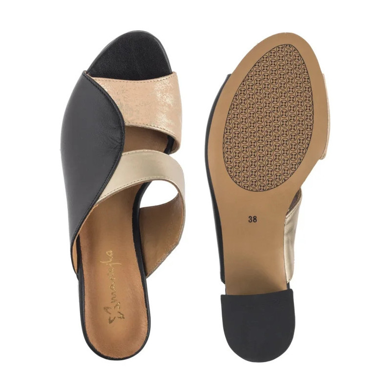 Maciejka Złote/Czarne 06943-22/00-1 (MA1353-a) kurpes