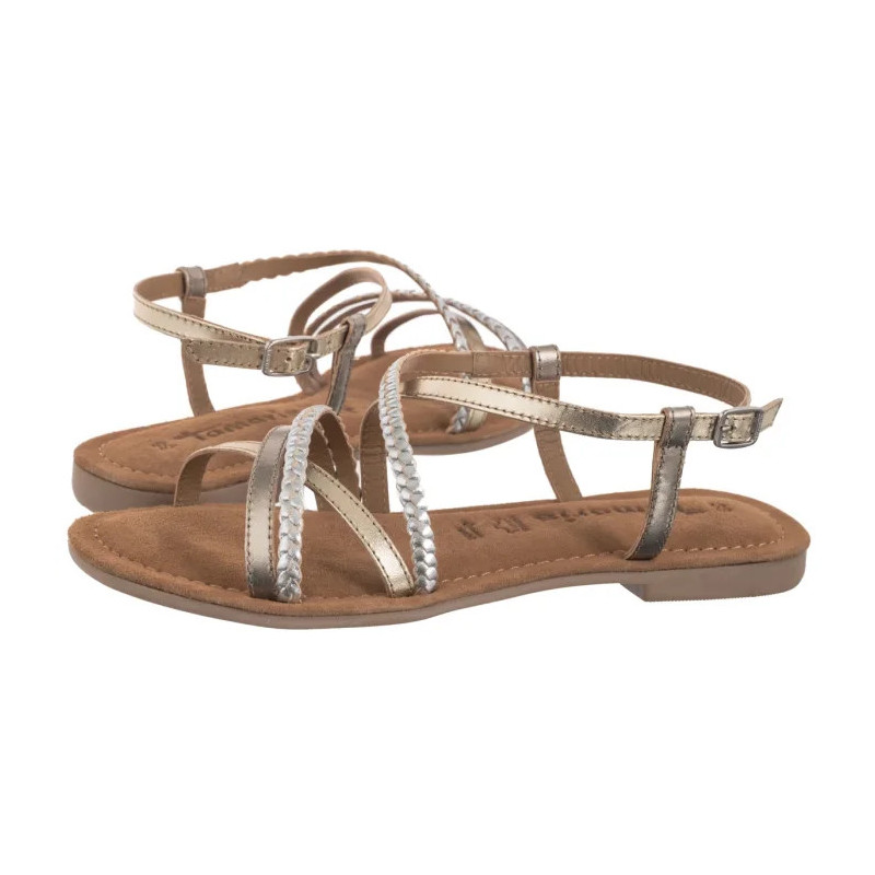 Tamaris Złote/Srebrne 1-28139-44 116 Chapagne Comb (TM545-a) sandalai