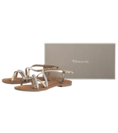 Tamaris Złote/Srebrne 1-28139-44 116 Chapagne Comb (TM545-a) sandalai