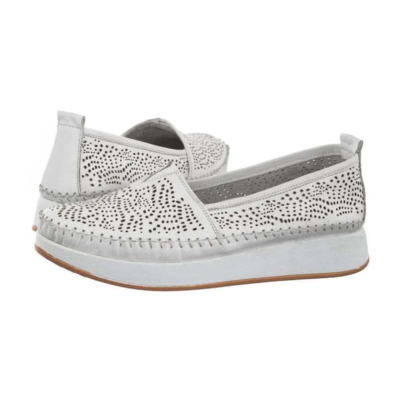 Venezia Białe N019LEWHOBM125 (VE842-a) kurpes