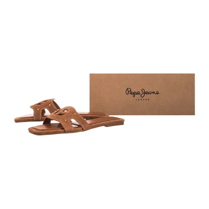 Pepe Jeans Frida Soft Tan Brown PLS90697 869 (PE44-a) Women's Shoes/Flip Flops
