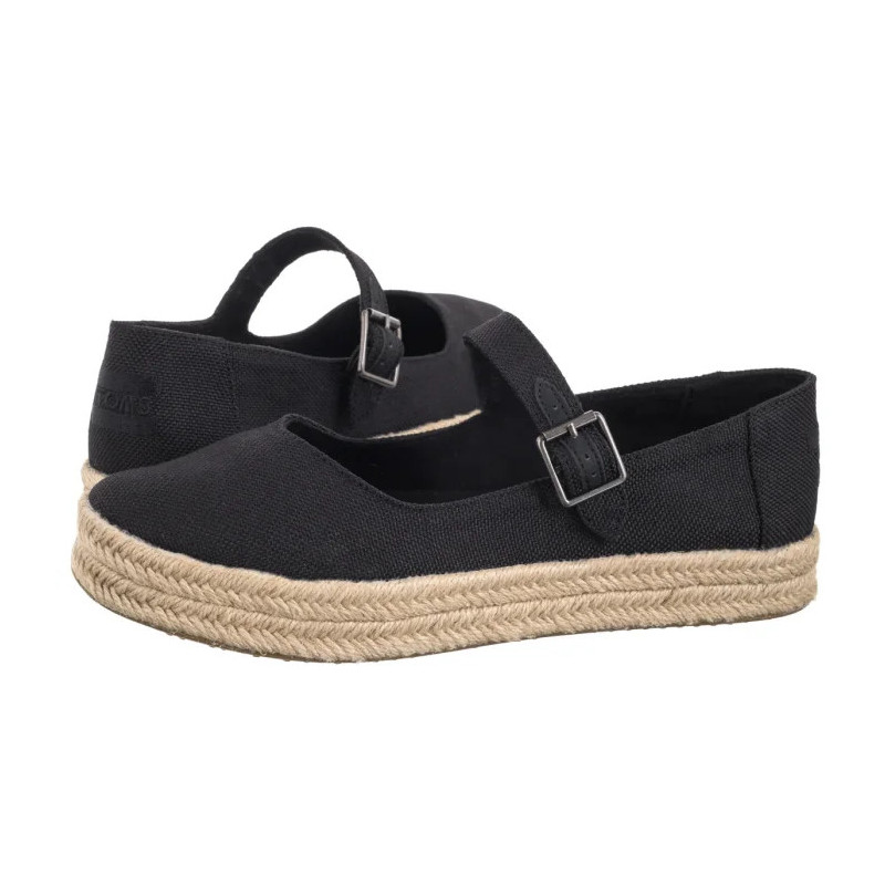 Toms Carolina Mary Jane Black Heavy Canvas 10021878 (TS51-a) kurpes